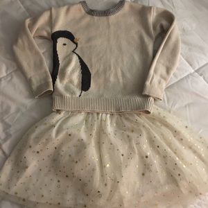 Baby Gap sweater and tulle skirt